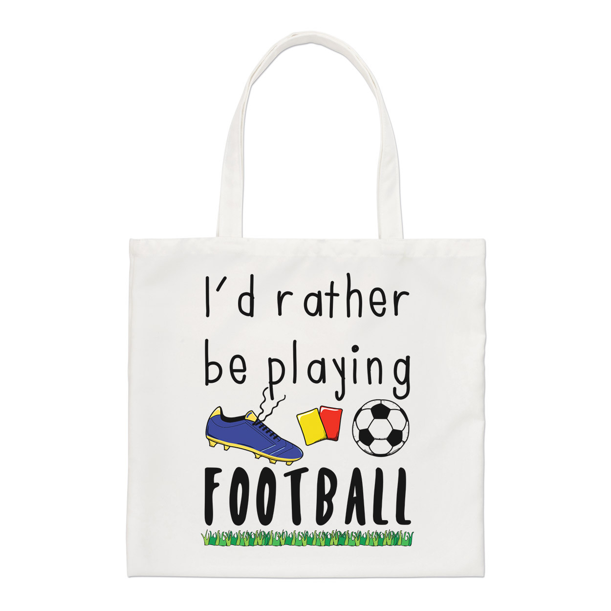 I'd Rather Be Playing Football Regular Tote Bag Funny Soccer Shoulder
