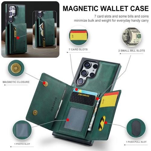 Funda tipo billetera tarjeta RFID bloque cubierta para Samsung Galaxy S25 S24 S23 Plus S22 Ultra - Imagen 68 de 77