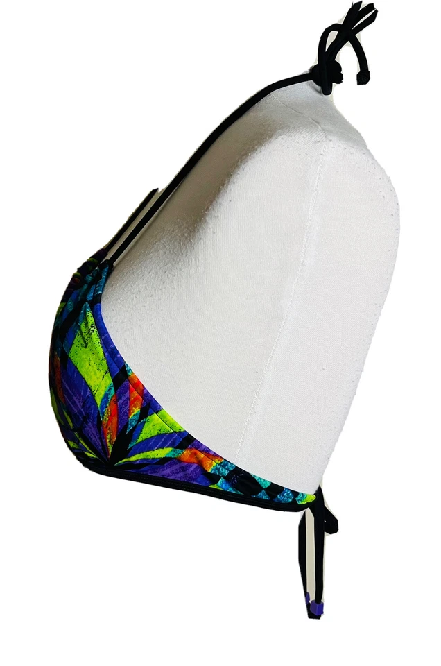 Rip Curl Isla 3 Vías Top Triángulo Bikini Natación Halter Bandeau Convertible Pequeño Nuevo Foto 4 de 4