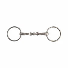 AK Loose Ring, Single Jointed Snaffle Horse Riding Bit in Stainless Steel