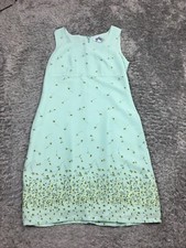 Old Navy Sleeveless Dress Womens Size 2 Blue / Green Polyester Floral Midi