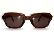 Vintage USS Square Eyeglasses Brown 4 1/2 - 5 3/4 Frames Only 7/F11