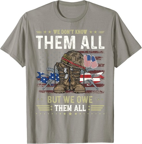 We Owe Them All Partitic Veterans Day Memorial Day T-Shirt - Bild 12 von 13