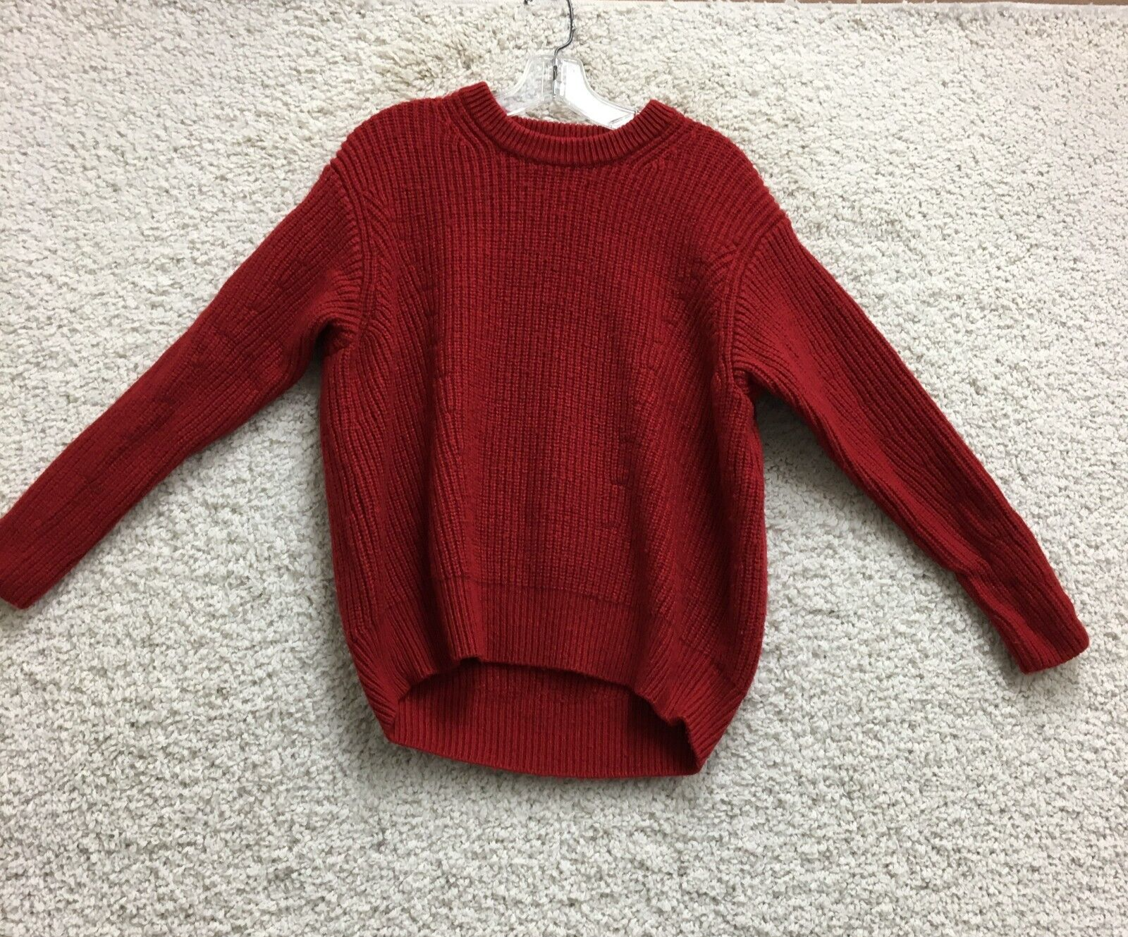 Athleta Sweater Medium Adult Red Crewneck Wool Blend Knit Pullover Womens M