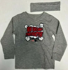 NFL New England Patriots Girl's Toddler Graphic T-Shirt w/Headband 3T