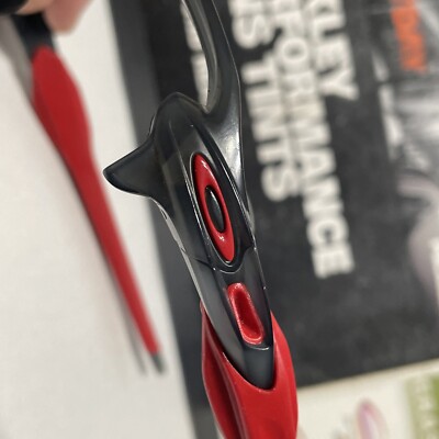 Oakley Flak 2.0 XL Matte Grey Smoke FRAME w/ Red Oakley Icons SKU