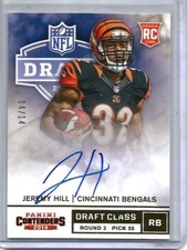 Jeremy Hill 2014 Panini Contenders Draft Class Gold Autograph Rookie #04/14
