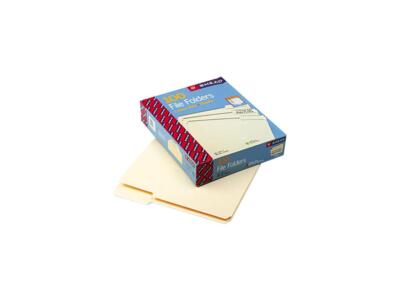Smead 10333 File Folders, 1/3 Cut Third Position, One-Ply Top Tab, Letter, Manil