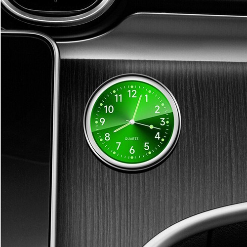 1x Pocket Mini Luminous Quartz Analog Watches Stick-On Clock For Car Home Decor - Picture 24 of 26