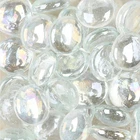 Clear Iridescent Decorative Glass Pebbles Stones for Weddings Events 17-20mm