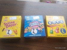 WOW 3 x Crazy Socks unisex Dress crew socks assorted Food Snack Novelty