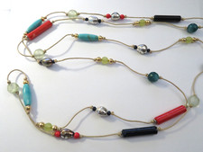 J.JILL GLASS BEAD NECKLACE 60"