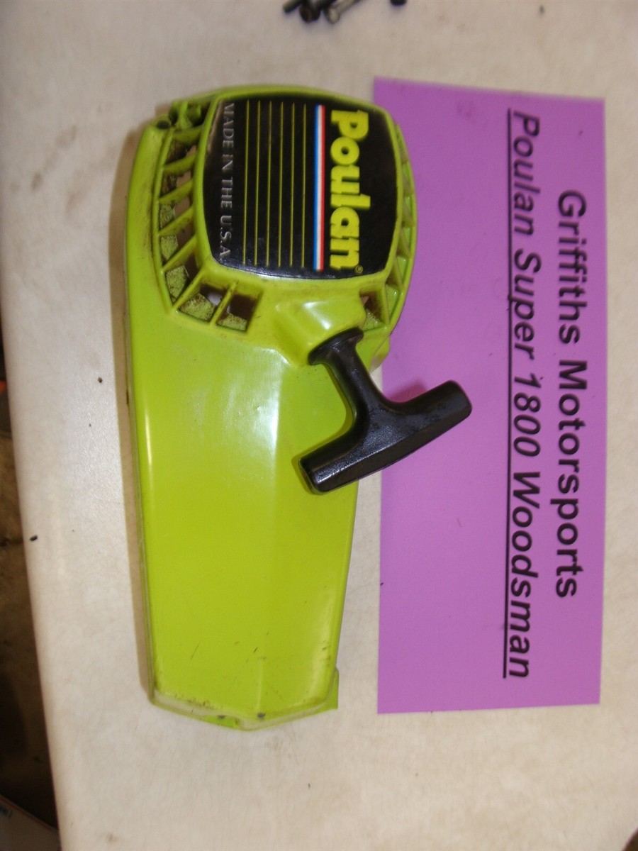 Poulan Pro gas chainsaw Super 1800 Woodsman recoil pull rope side