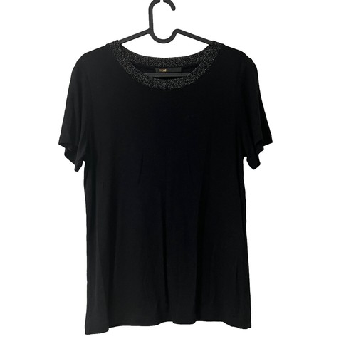 Haut Blouse Fluide MAJE - Manches Longues, Blanc & Or - Taille 36/38 - Occasion Très Bon état