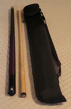 Two-Piece Billiard Pool Cue 20 oz 57 in with Soft Black Carry Case