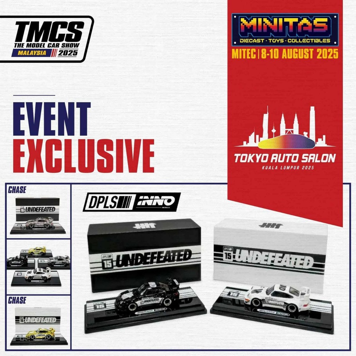 Inno64 1:64 DPLS Undefeated Porsche RWB993 & RWB964 Tokyo Auto