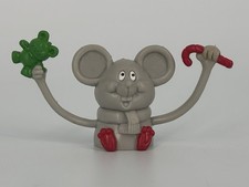 VINTAGE RUSS Xmas Christmas Holiday Rubber Finger Puppet Happy Jolly Mouse
