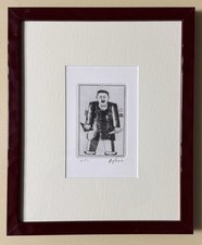 Quadro incisione Franz Borghese 13x18cm l’ingegnere in cornice