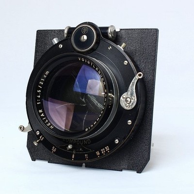 Voigtlander HELIAR 21cm F4.5 Large Format Lens Camera Black from Japan D0303