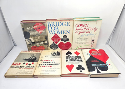 Vintage Lot Of 7 Poker Books - Duplicate Bridge Winning Partnership & More