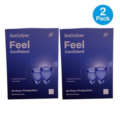 Satisfyer Menstrual Cups 2 Pack Medical Silicone Reusable New
