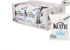 Kettle Chips Lightly Salted Hand Cooked Potato Flavour Crisp Full Box 18x 40g