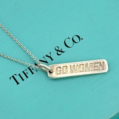 Auth TIFFANY & Co. Sterling Silver 925 Go Women Tag Chain Necklace RC741