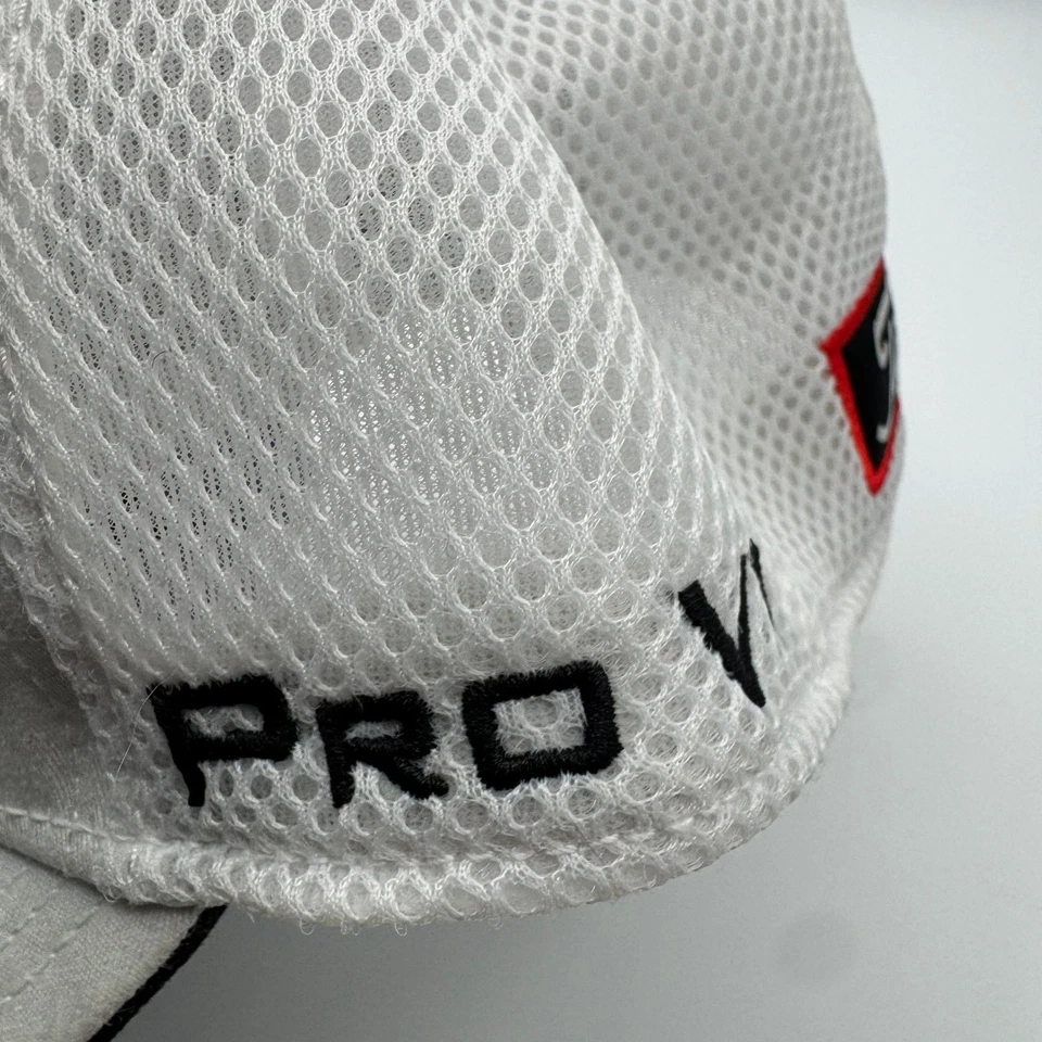Gorra de golf Titleist Pro V New Era blanca ajustada talla S/M logotipo FootJoy FJ Foto 2 de 4