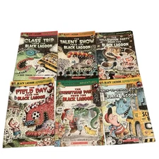 Lot Of 6 Black Lagoon Paperback Books Mike Thaler Scholastic 1st Grade Paperback