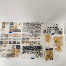 Large Jewelry Making Findings Components Destash Lot - Chains, Rings, Clasps