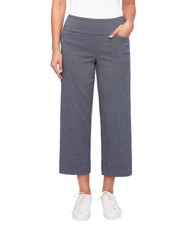 S.C.  CO. Women's Wide Leg Crop Pant, Navy, Small