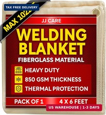 Welding Blanket - 4ft x 6ft, 850GSM Fiberglass Welding Blanket for Smokers with
