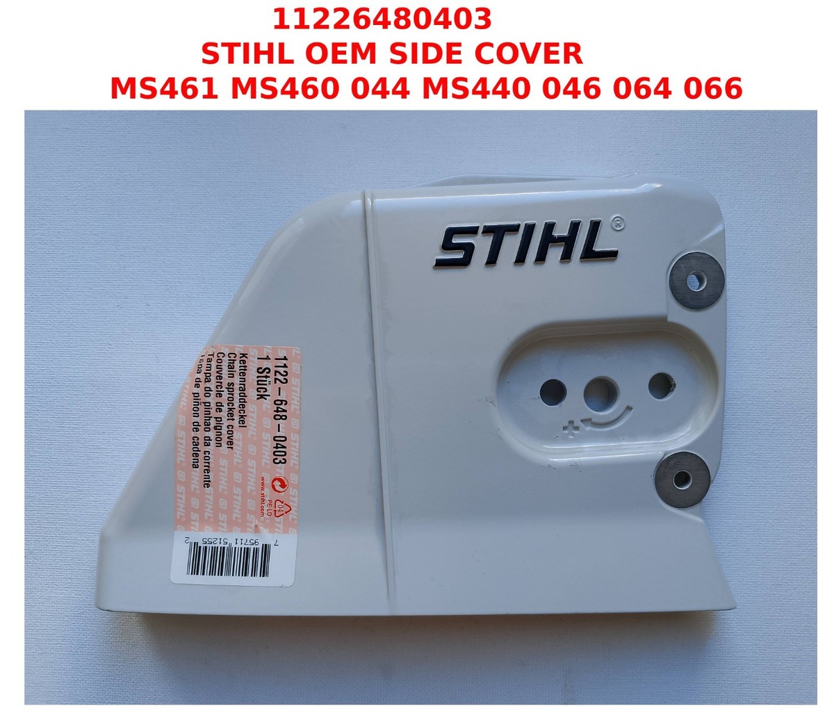 1122 648 0403 STIHL OEM METAL SIDE CLUTCH COVER MS660 MS460 MS461