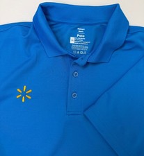 Walmart Spark Polo Shirt Men XL Employee Uniform Embroidered Polyester Spandex