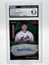 2026 TOPPS FINEST CARLOS BELTRAN FINEST INK GREEN ON CARD AUTO #/99 CGC 9.5