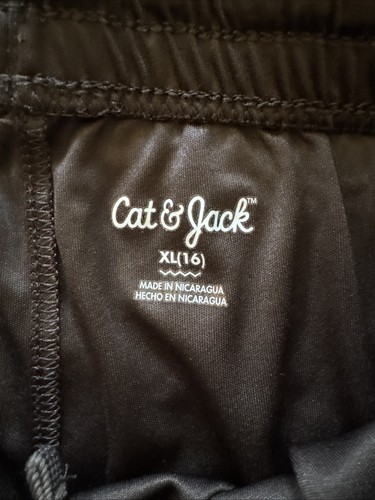 Cat & Jack Black Athletic Shorts Elastic Waist Boys XL 16 - Picture 5 of 9