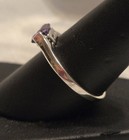 Sterling Silver Purple Amethyst Ring - Unique East-West Setting — photo 2