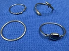 Vintage Sterling Silver 925 Scrap Turquoise Bracelet LOT (4) 73 Grams Wearable