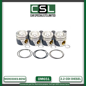 Mercedes-Benz B C E S V Class OM651 CDI Diesel Engine Piston Connecting Rods X4 Conversion