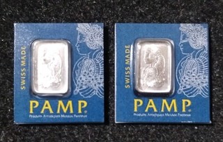 Lot Of 2 1 Gram Pamp .9995 Platinum Bars