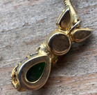 Vtg. Green Stone Jeweled Cat Key Chain--Free Ship — photo 3