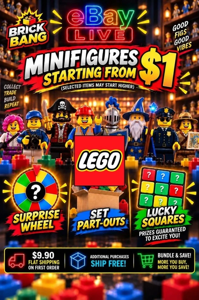 🔥 $1 Start LEGO Minifigure LIVE Auction • Genuine LEGO • Bundle & Save