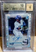 2020 Bowman Chrome Prospect Vidal Brujan Speckle Refractor /299 BGS 10 AUTO 10 