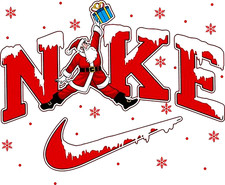 DTF Ready to Press-NIKE Santa Dunking