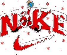 DTF Ready to Press-NIKE Santa Dunking