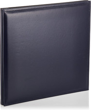 Pioneer 12 Inch by 12 Inch Snapload Sewn Leatherette Memory Book, Navy Blue
