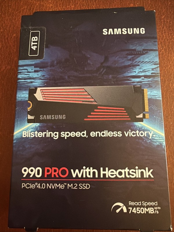 Samsung 990 Pro 4TB M.2 NVMe Internal SSD Heatsink Black SEALED NEW
