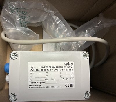 Wilo Zener Barrier TN Box Steuergerät 24V/20 Typ mit Herstellernummer 2514372
