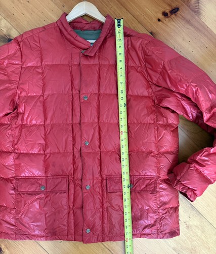 VTG Eddie Bauer Puffer Jacket Men’s 2XL Goose Down Quilted Lightweight Orange - Picture 5 of 11