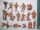 16 RARE MARX SUPER CIRCUS BROWN CLOWNS WOMEN 1/32 54MM 60MM PLAYSET
